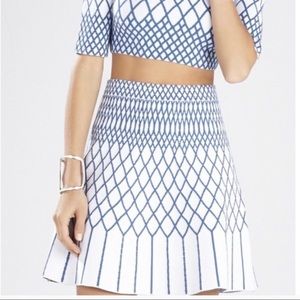 2 piece bcbg max aria crop top and skirt